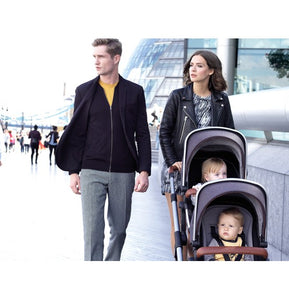 2018 Silver Cross Wave Double Stroller and Two Premium Footmuffs